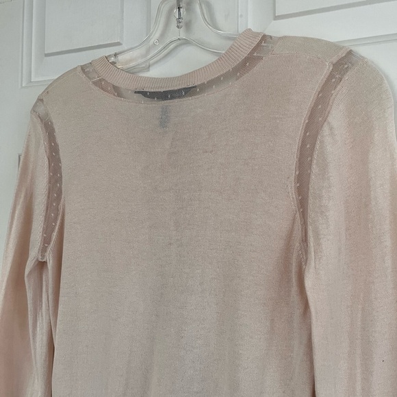 BCBG MAXAZRIA Glenna Silk Blend Lace Cardigan S Corozo - Picture 7 of 14